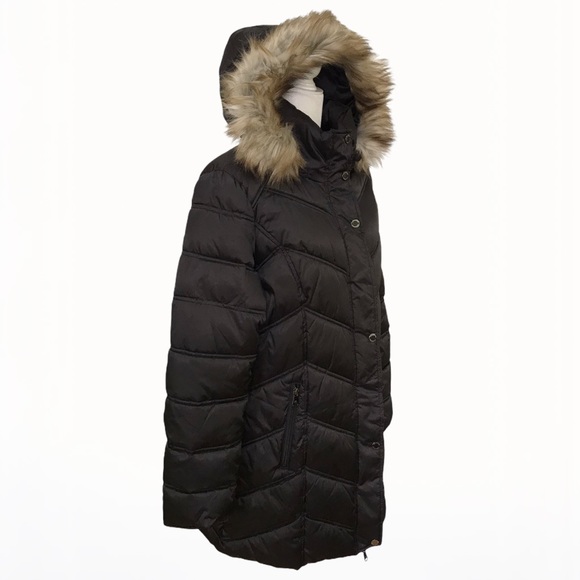 Kenneth Cole Faux Fur Puffer Hooded Parka/Coat - L - Picture 8 of 17